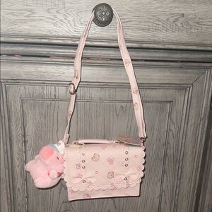 Under One Sky Pink Kids Bag with Plush Charm